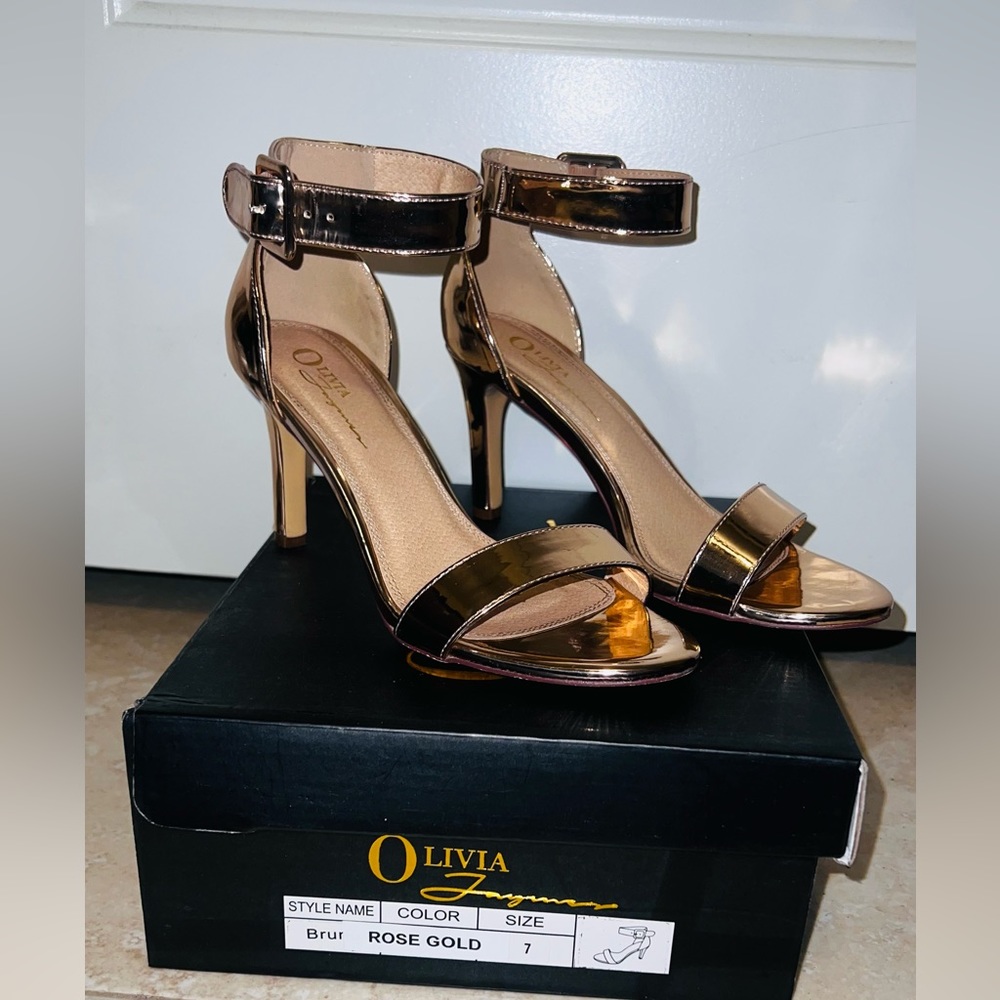 Rose Gold pumps womens 7